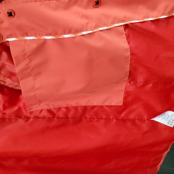 LAND'S END Women's Long Sleeves Buttons Trench Raincoat in Orange, Size Small - Picture 8 of 10